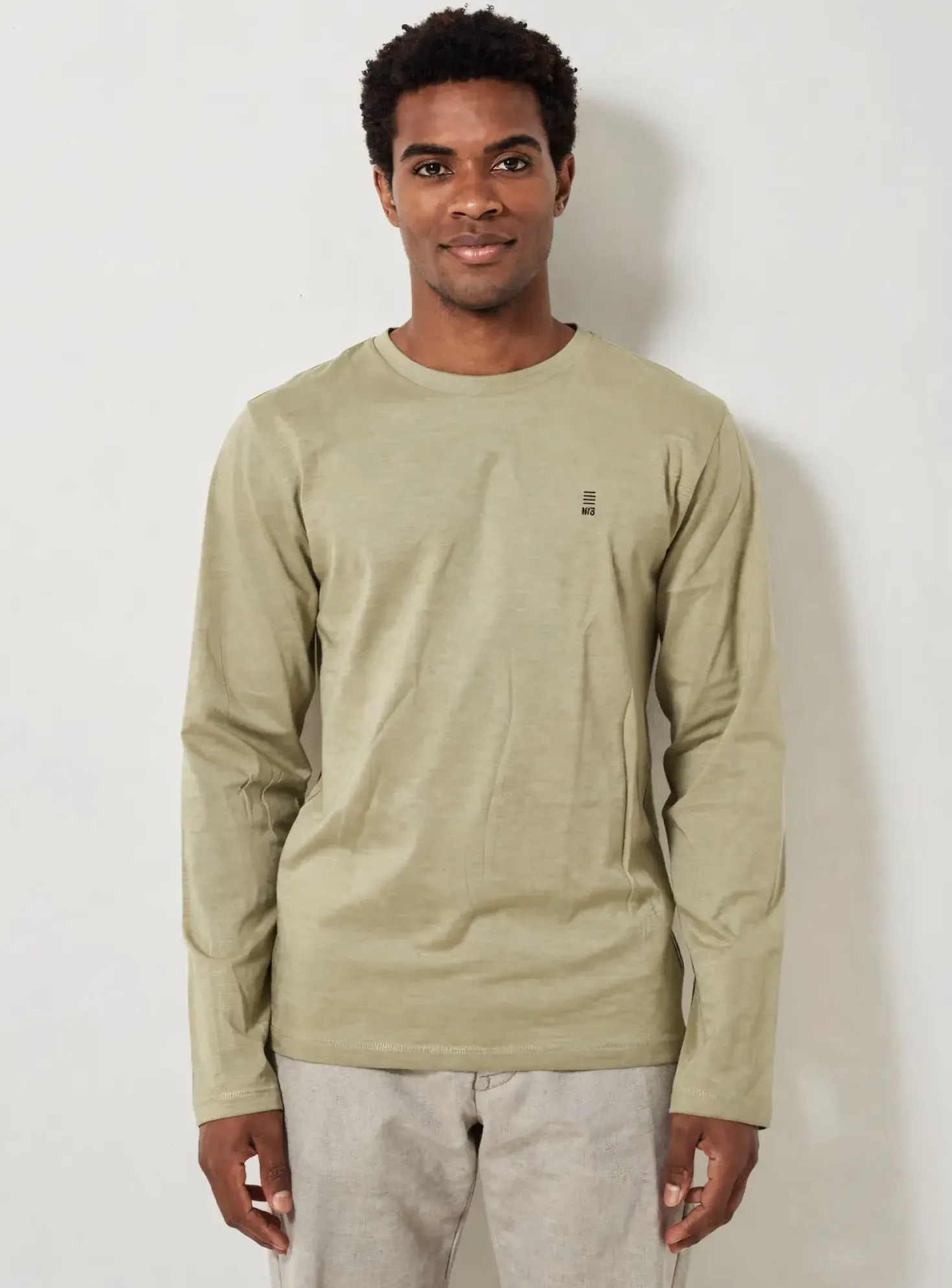 T-shirt No Excess Vert Manches Longues