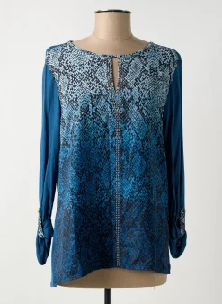 T-shirt Olsen Bleu Manches Longues