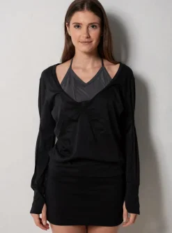 T-shirt Only Noir Manches Longues