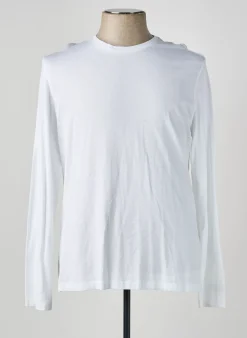 T-shirt Pal Zileri Blanc Manches Longues