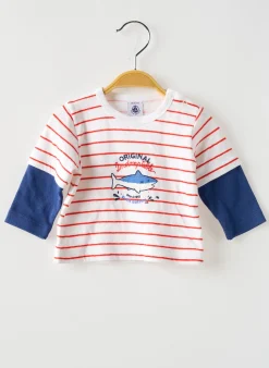 T-shirt Petit Bateau Blanc Manches Longues