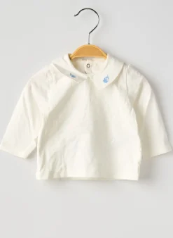 T-shirt Petit Bateau Blanc Manches Longues