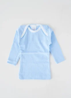 T-shirt Petit Bateau Bleu Manches Longues