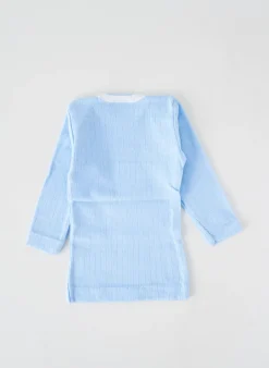 T-shirt Petit Bateau Bleu Manches Longues