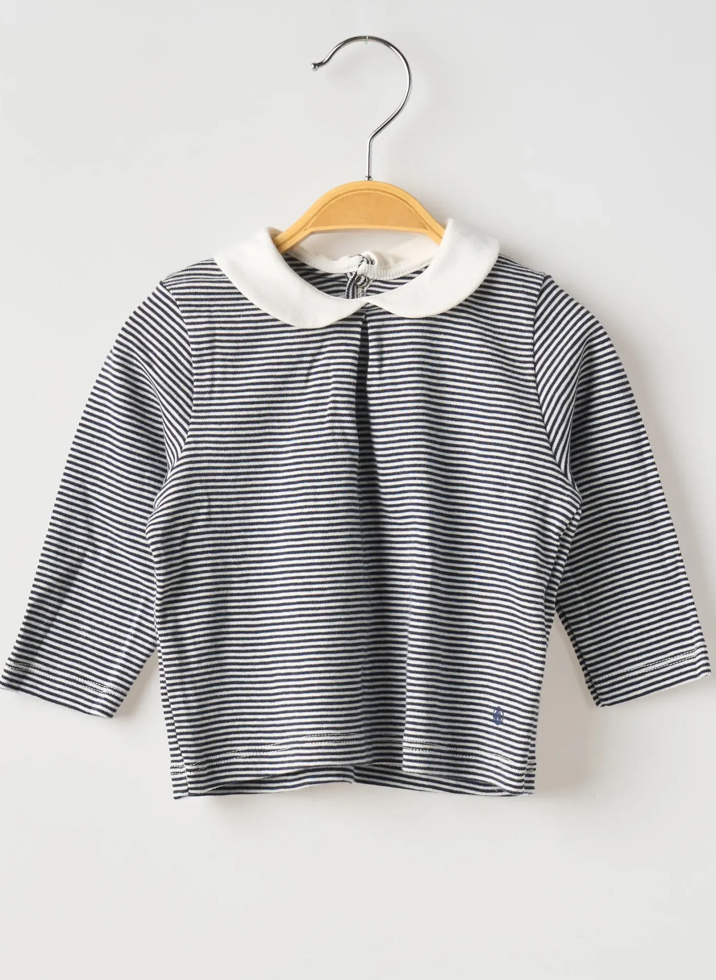 T-shirt Petit Bateau Bleu Manches Longues