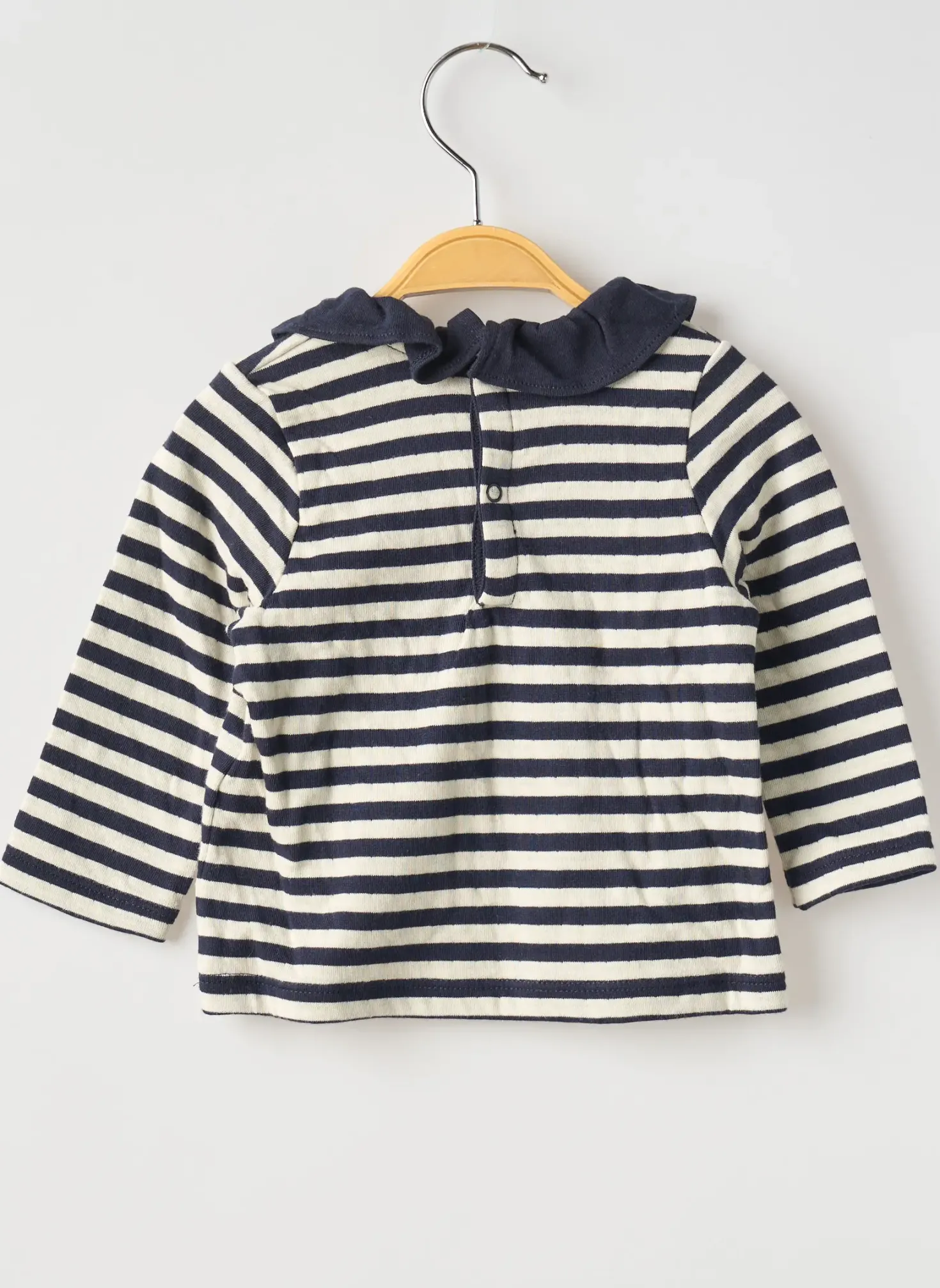 T-shirt Petit Bateau Bleu Manches Longues