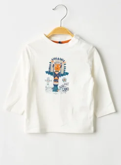 T-shirt 3 Pommes Blanc Manches Longues