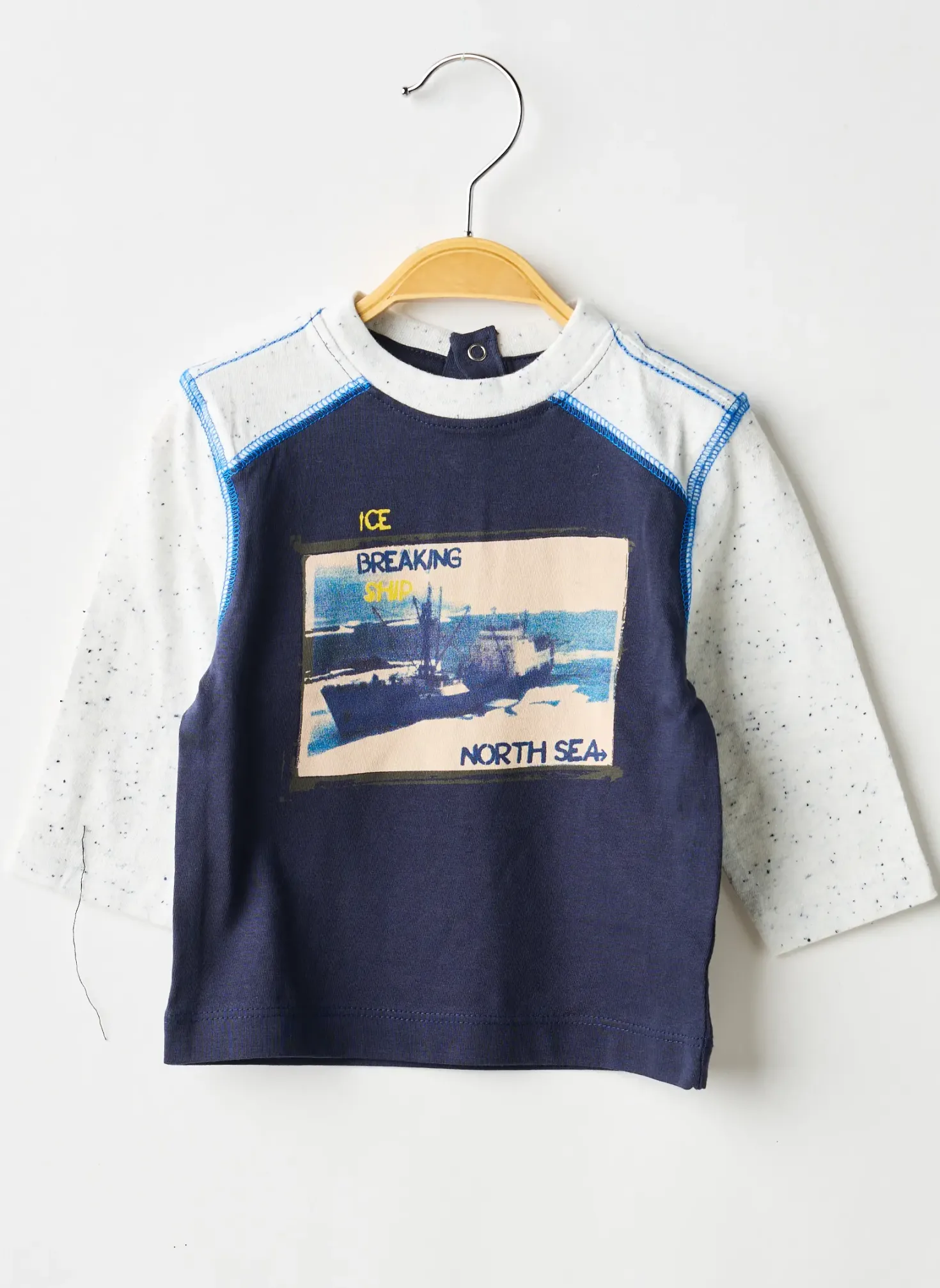 T-shirt 3 Pommes Bleu Manches Longues