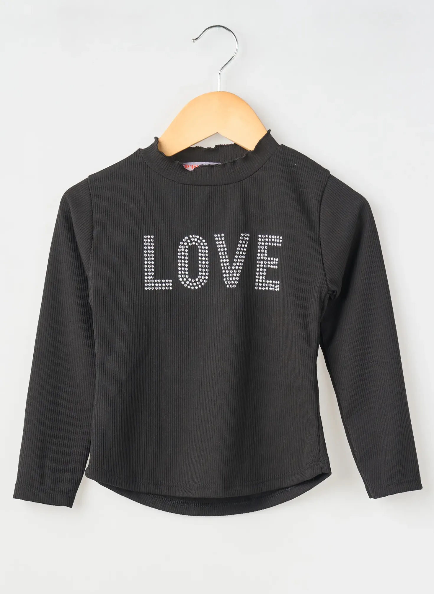 T-shirt P'tit Môme Noir Manches Longues