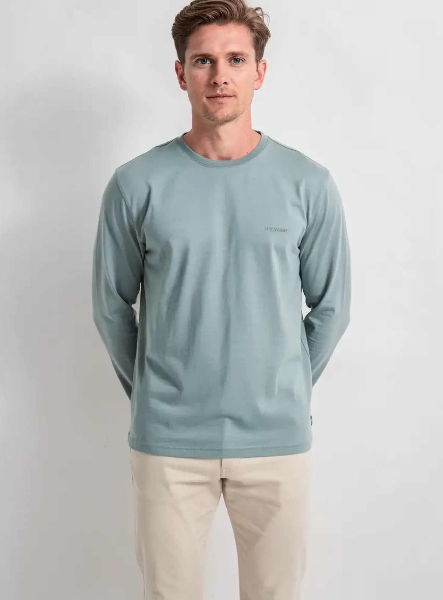 T-shirt Ragwear Bleu Manches Longues