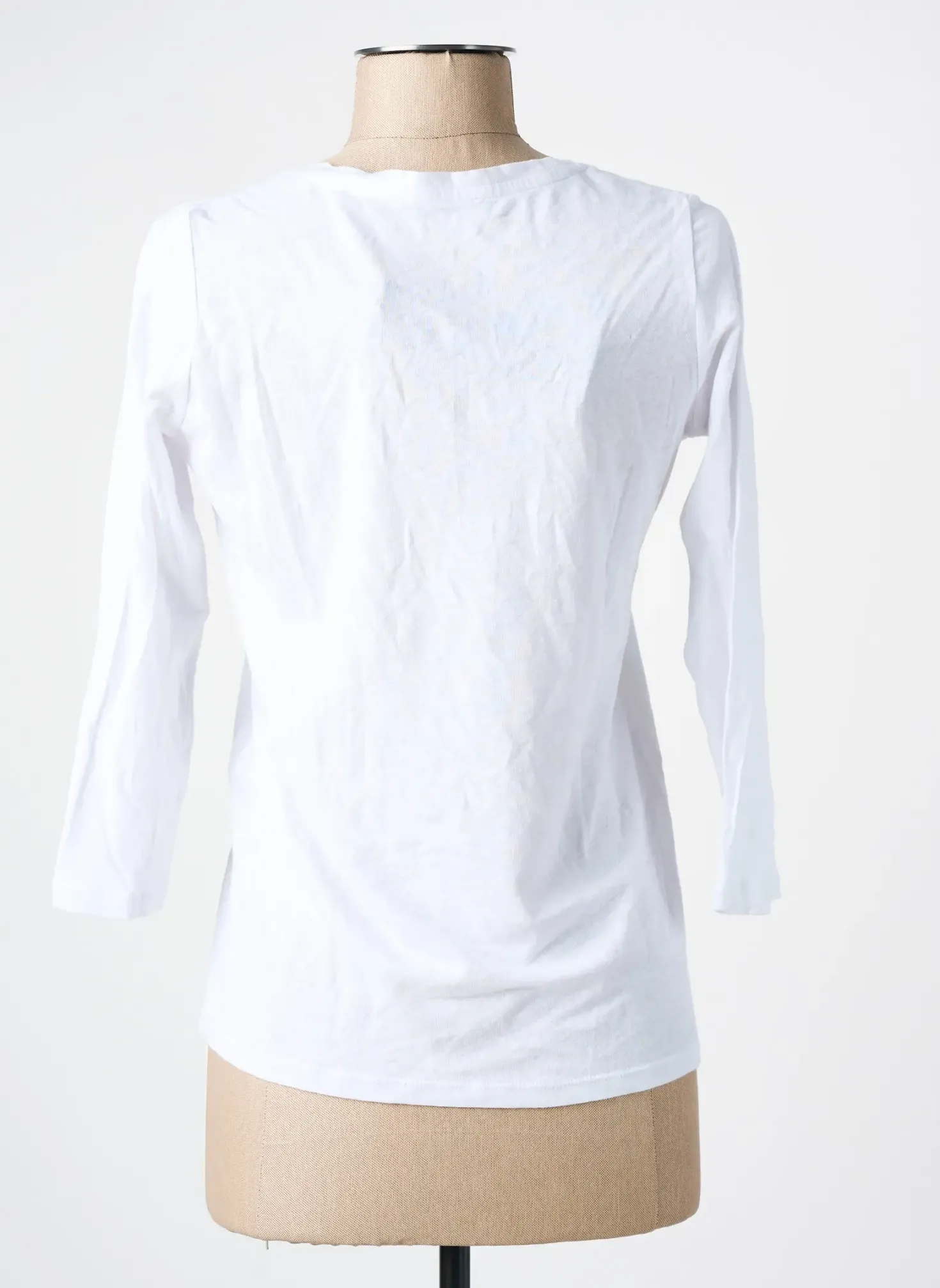 T-shirt School Rag Blanc Manches 3/4