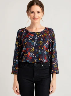 T-shirt Scottage Bleu Manches 3/4