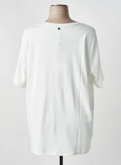 T-shirt Sheego Blanc Manches Courtes