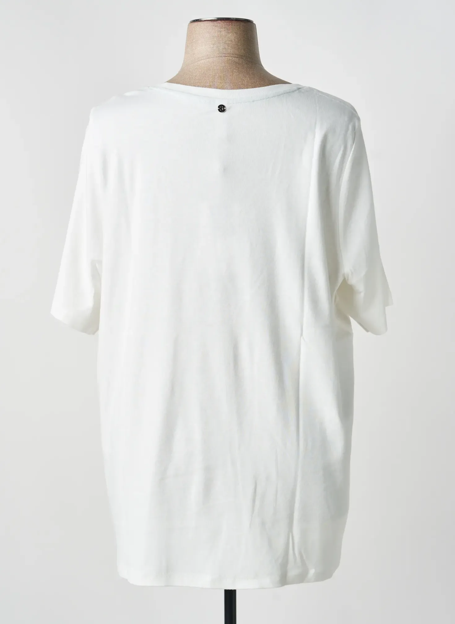 T-shirt Sheego Blanc Manches Courtes