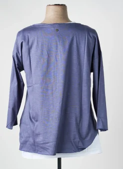 T-shirt Sheego Bleu Manches 3/4