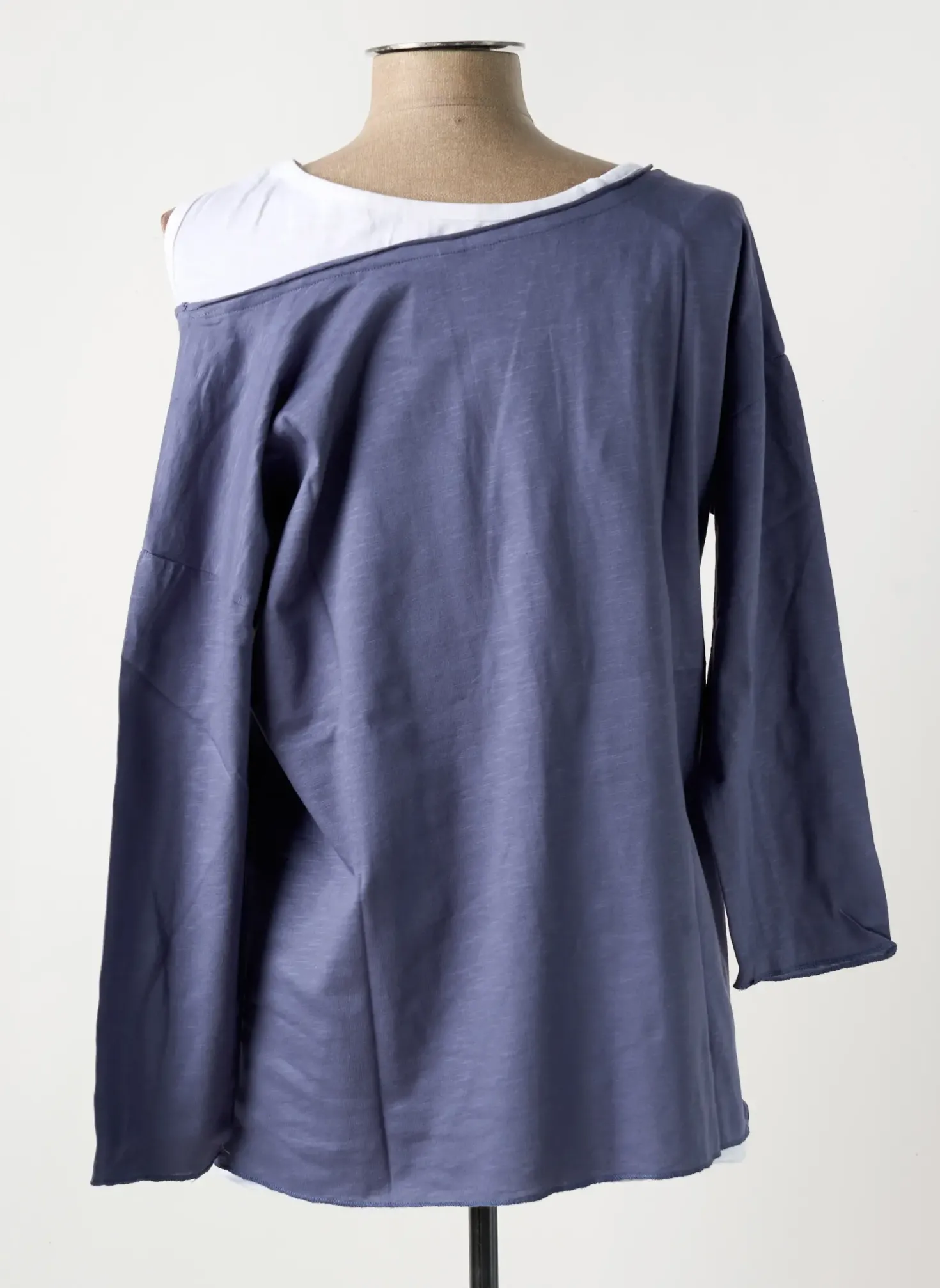 T-shirt Sheego Bleu Manches 3/4