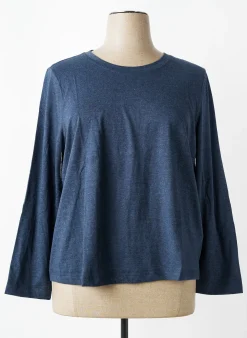 T-shirt Sheego Bleu Manches Longues