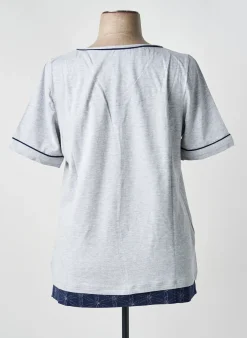 T-shirt Sheego Gris Manches Courtes