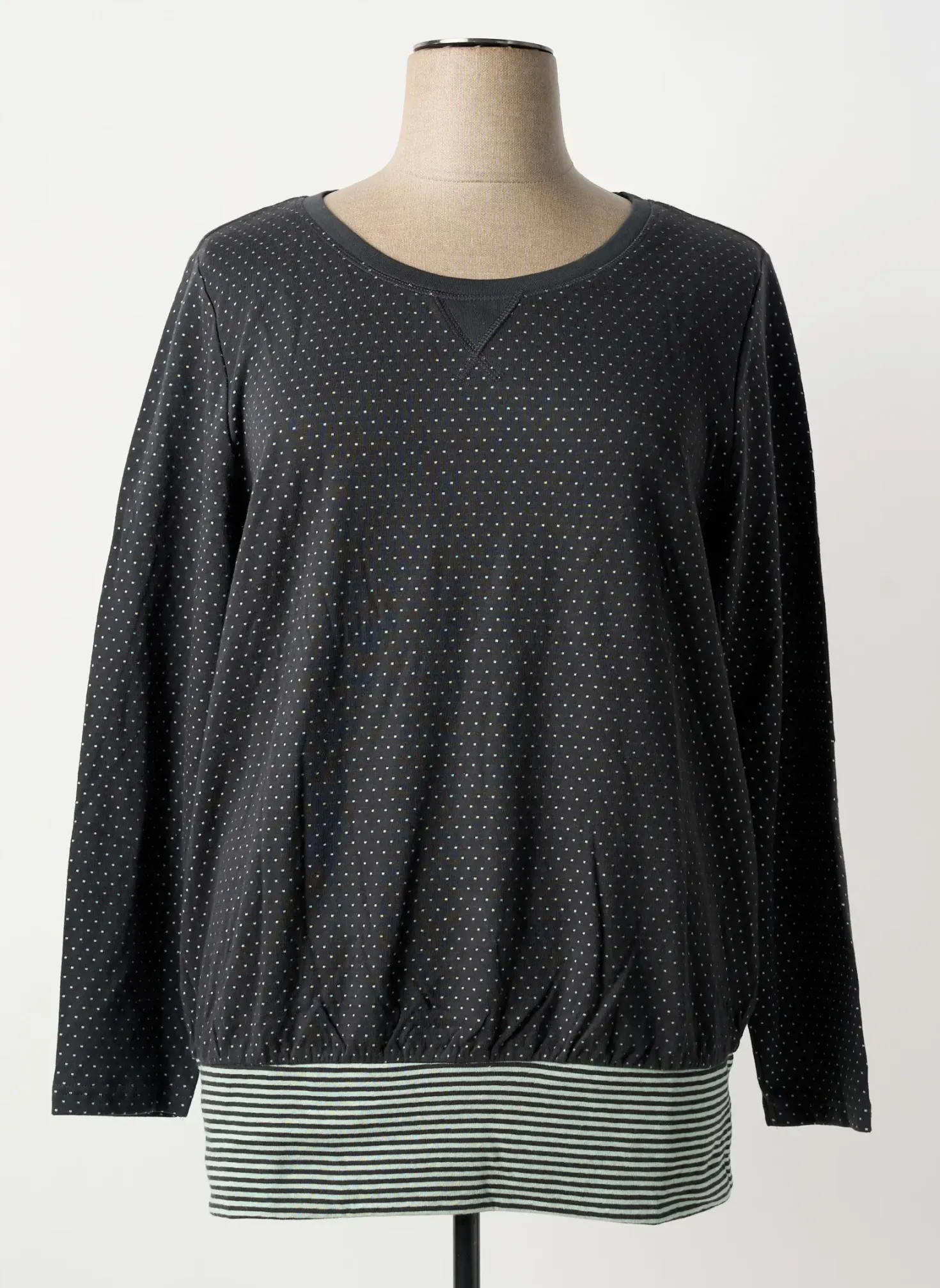 T-shirt Sheego Gris Manches Longues