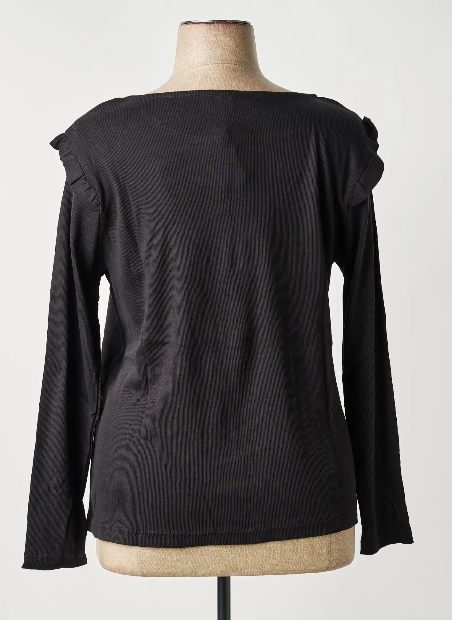 T-shirt Sheego Noir Manches Longues