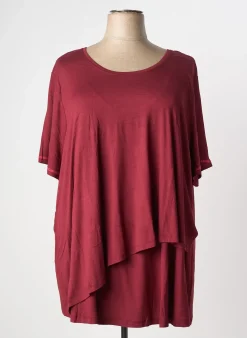 T-shirt Sheego Rouge Manches Courtes