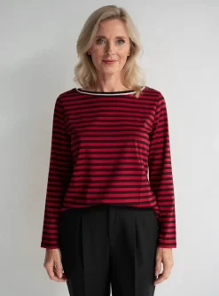 T-shirt Sheego Rouge Manches Longues