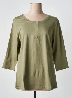 T-shirt Sheego Vert Manches 3/4