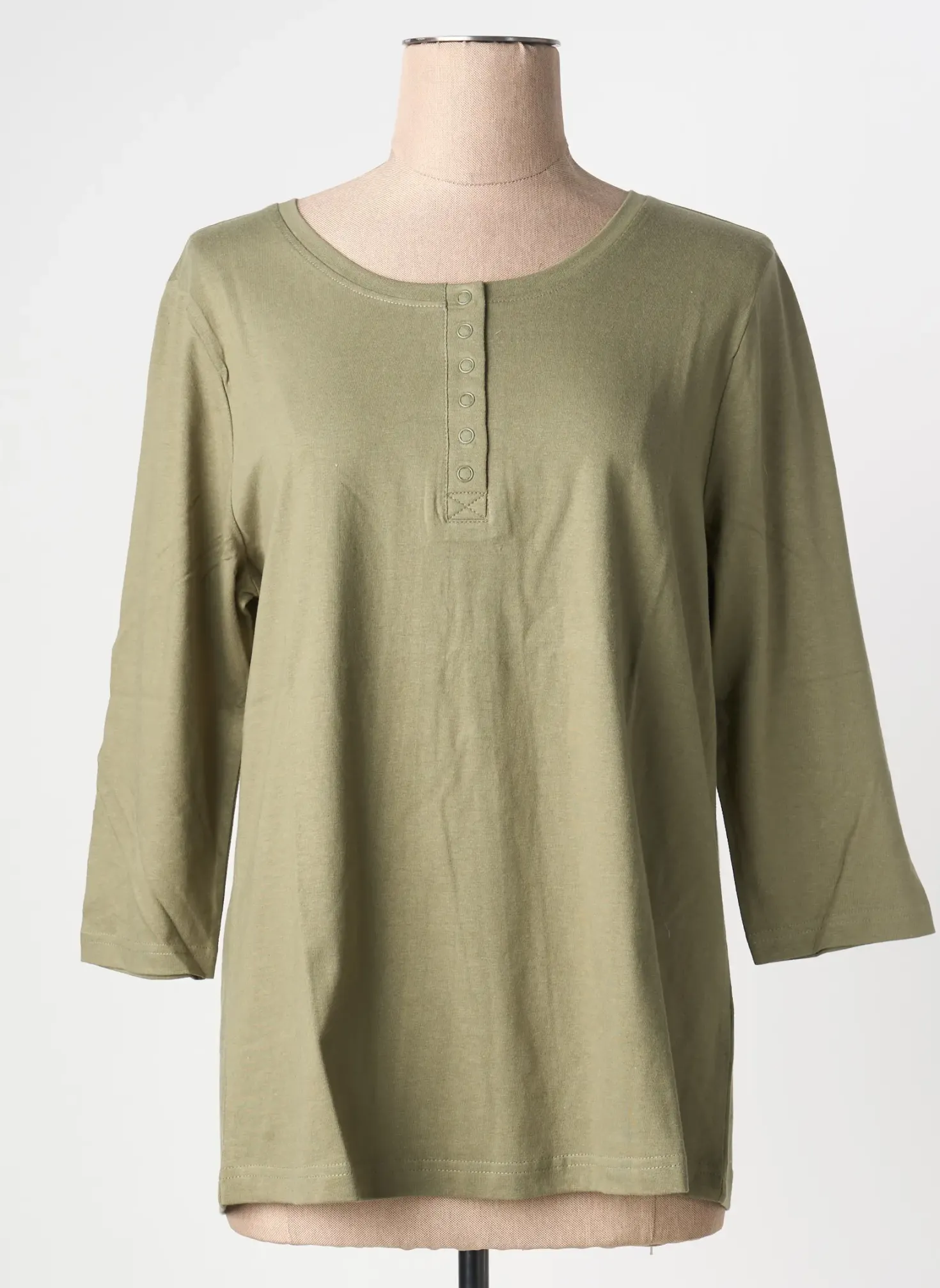 T-shirt Sheego Vert Manches 3/4