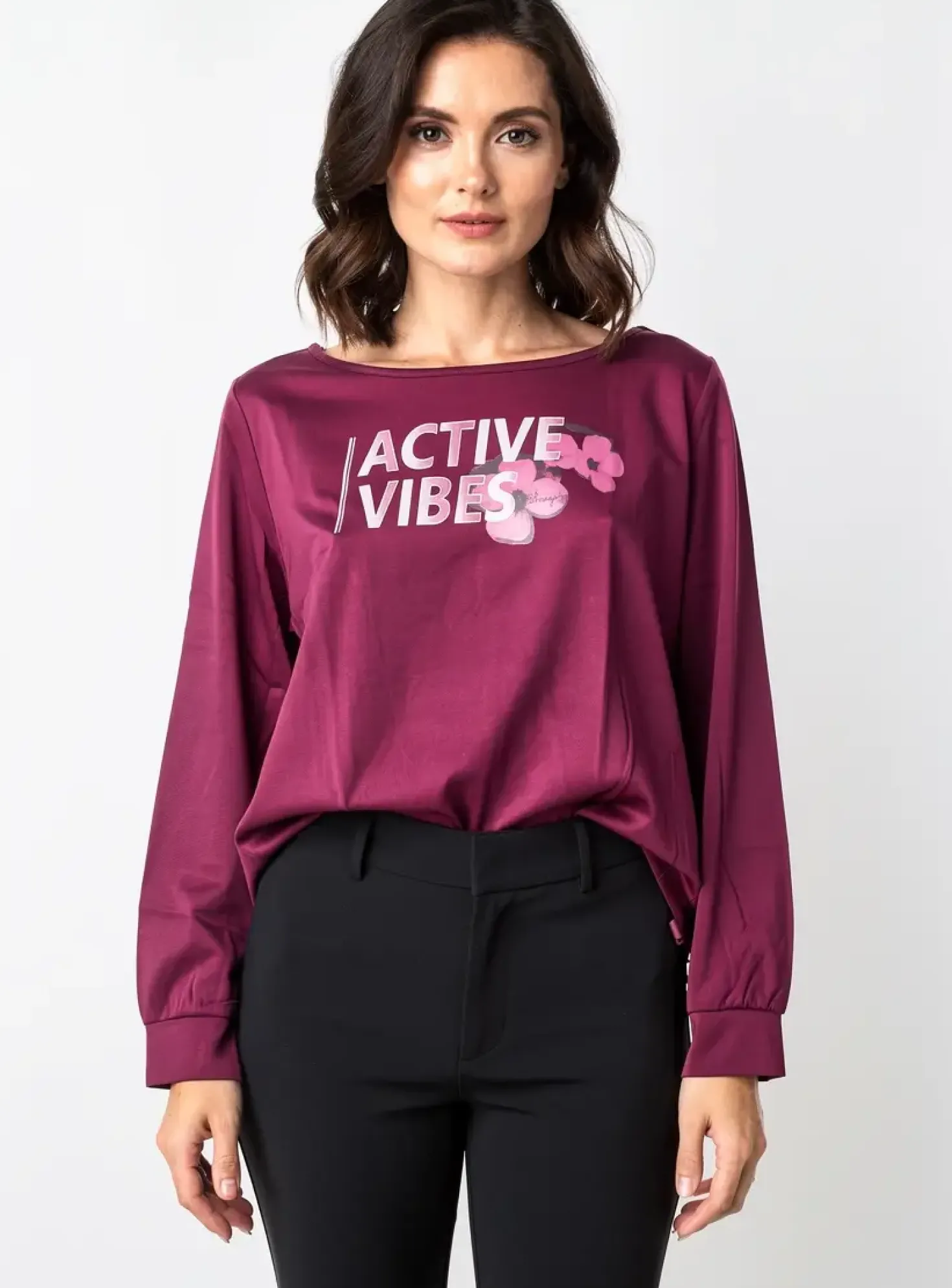 T-shirt Sheego Violet Manches Longues
