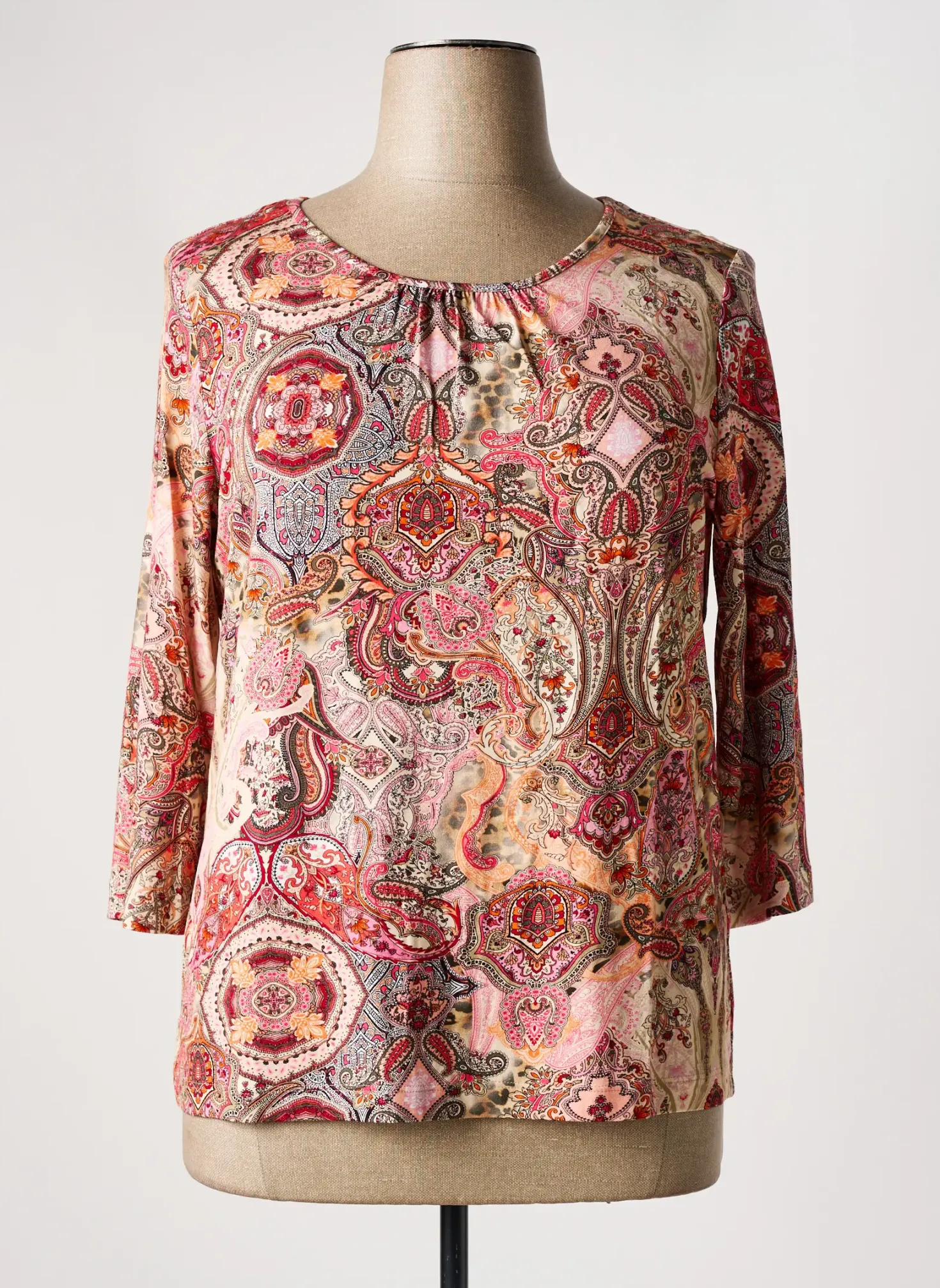 T-shirt Sommermann Rose Manches 3/4