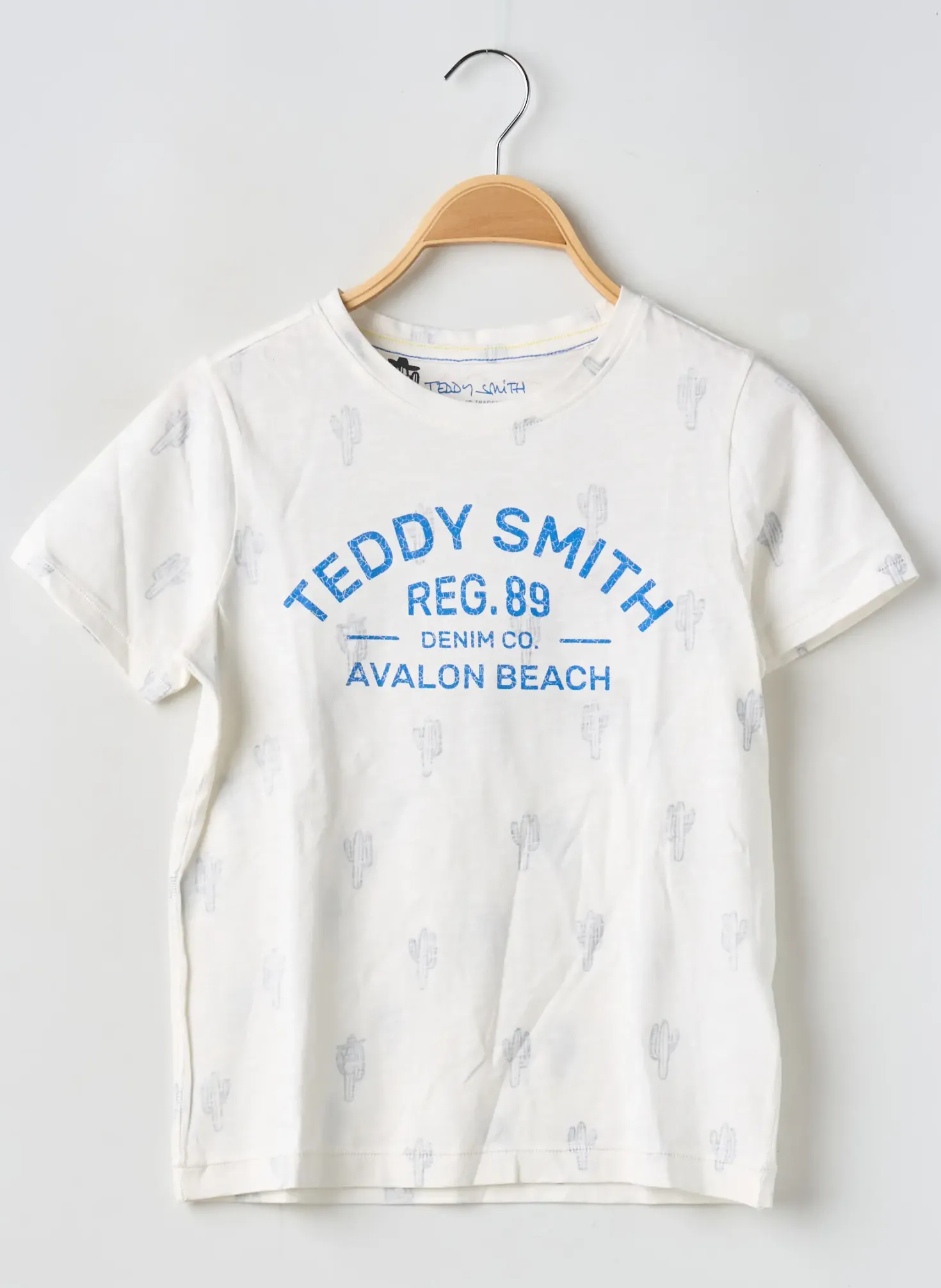 T-shirt Teddy Smith Blanc Manches Courtes