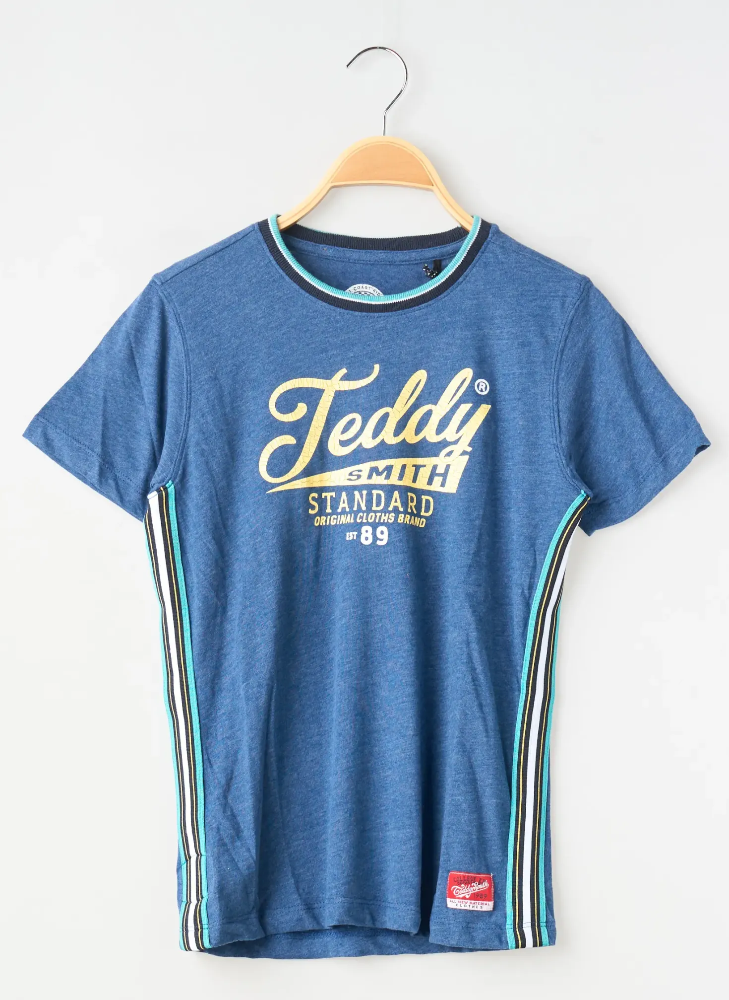 T-shirt Teddy Smith Bleu Manches Courtes