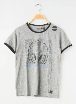 T-shirt Teddy Smith Gris Manches Courtes
