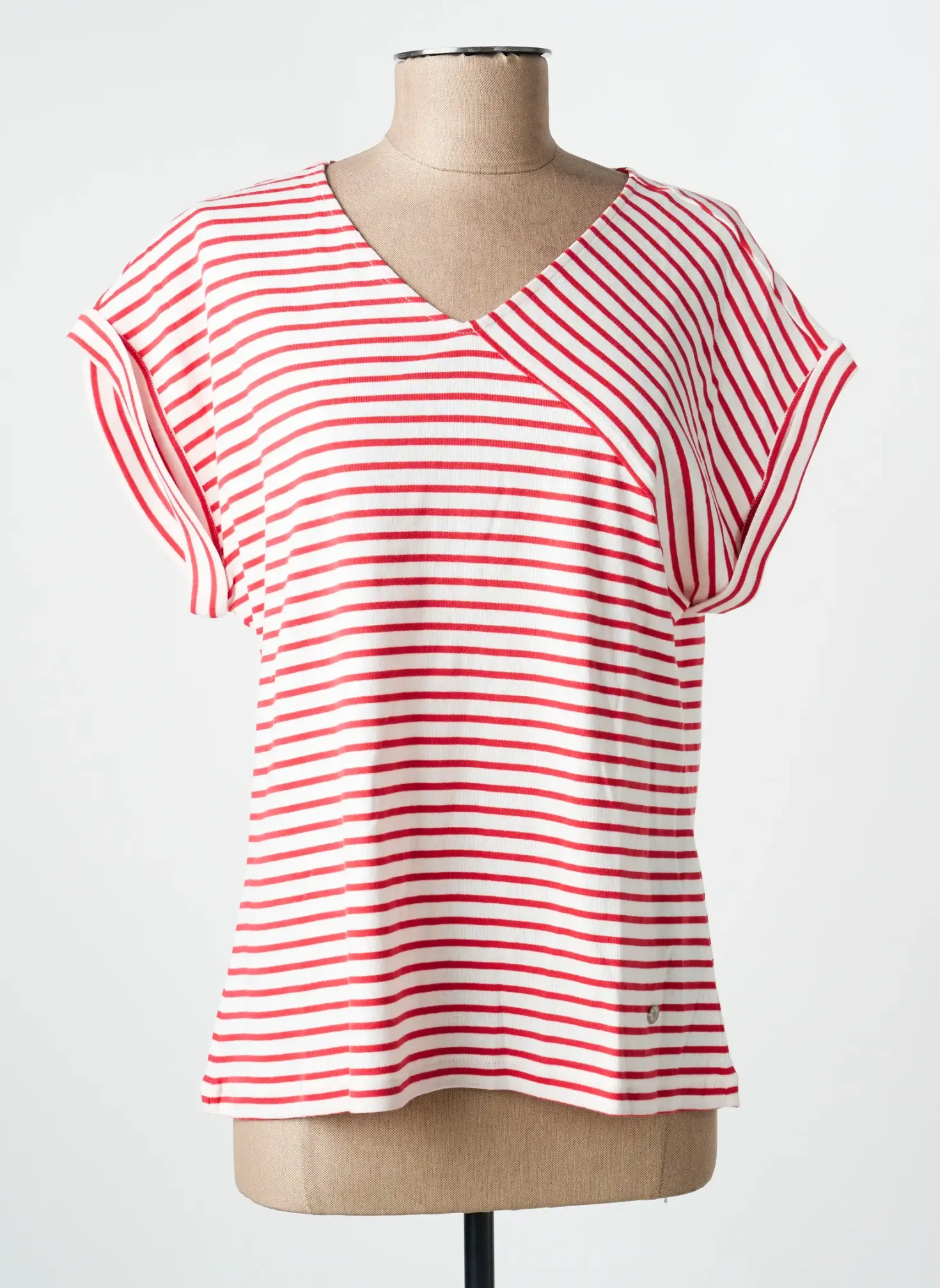 T-shirt Thalassa Rouge Manches Courtes