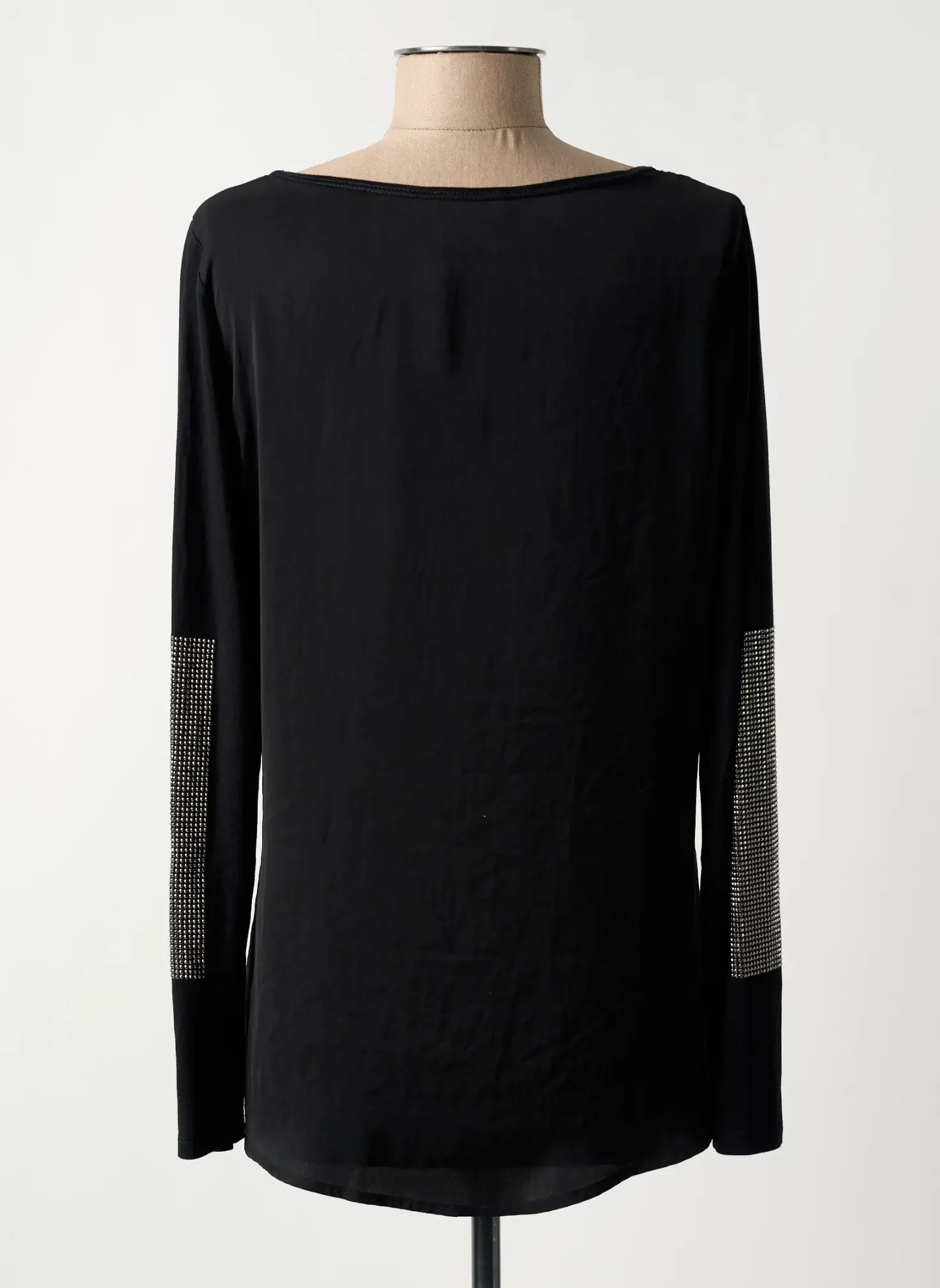 T-shirt Thomas Rabe Noir Manches Longues