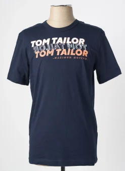 T-shirt Tom Tailor Bleu Manches Courtes
