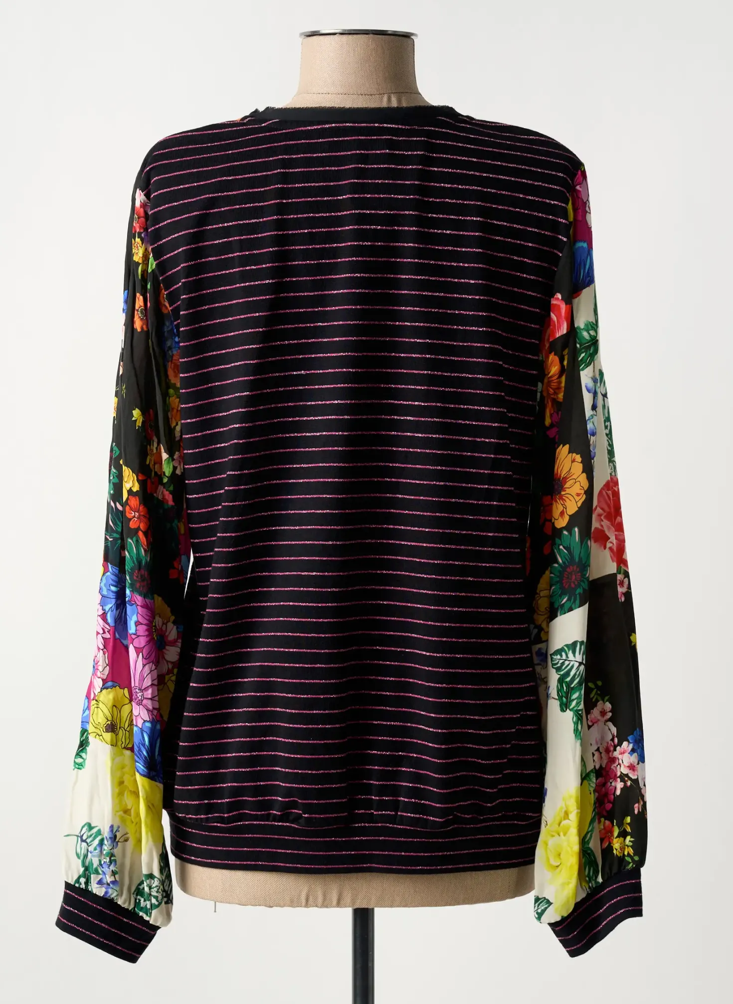 T-shirt Tuzzi Noir Manches Longues