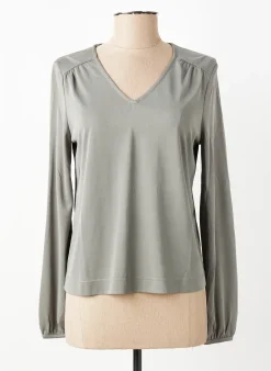 T-shirt Yerse Gris Manches Longues