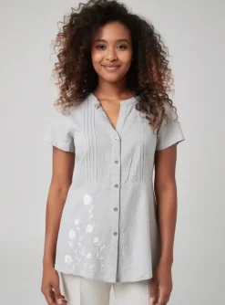 Tunique Manches Courtes Aura By Figure Libre Gris