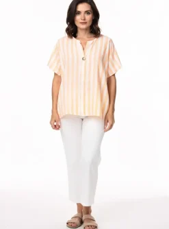 Tunique Manches Courtes New Collection Orange