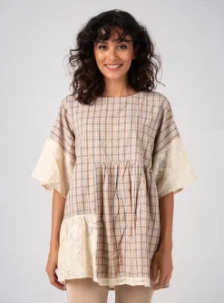 Tunique Manches Courtes Rhum Raisin Beige