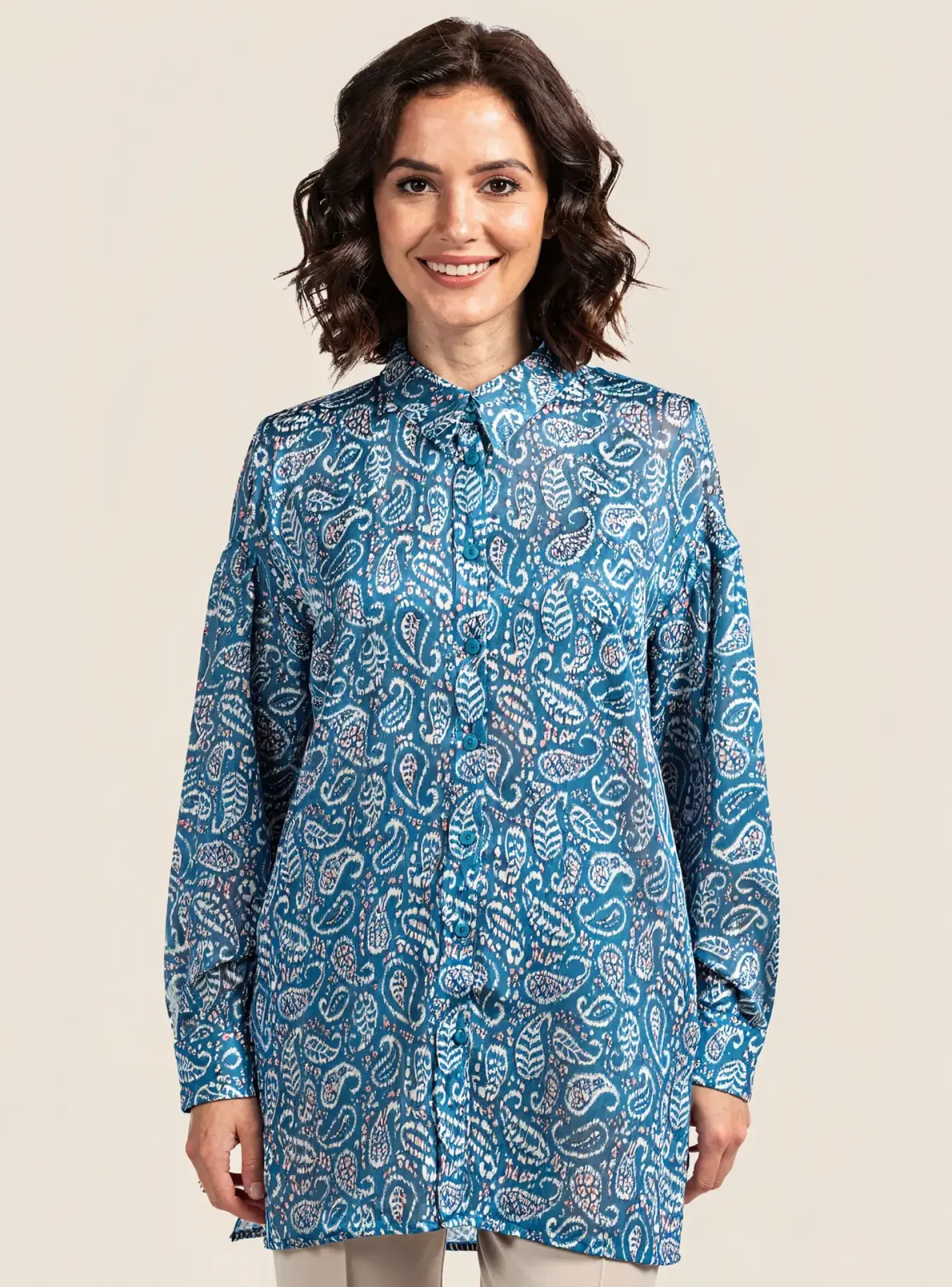 Tunique Manches Longues Molly Bracken Bleu