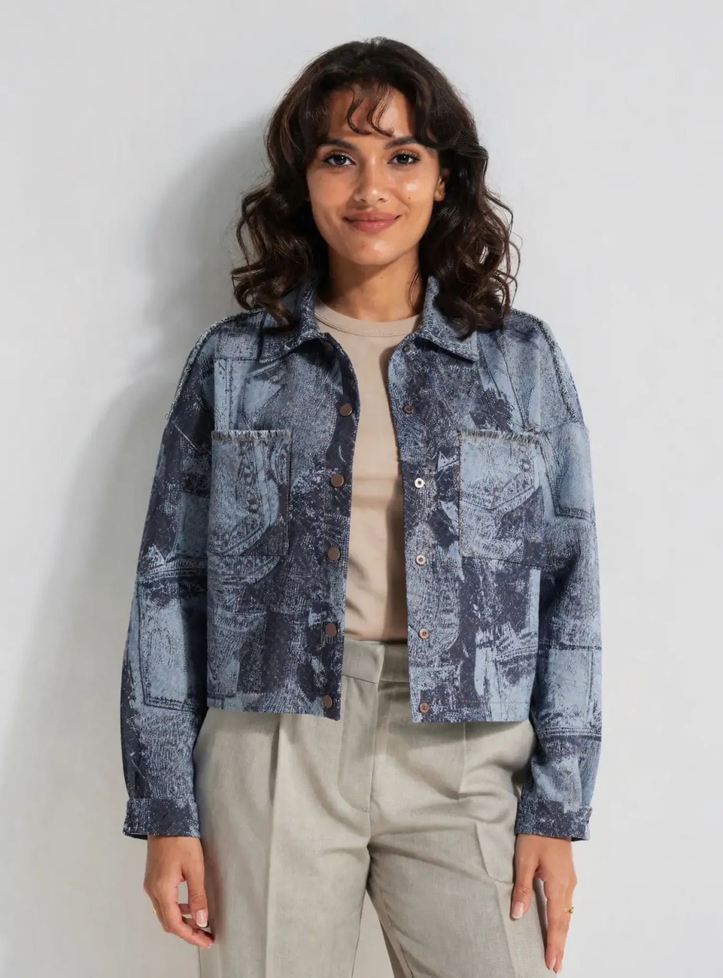 Veste Casual Eva Kayan Bleu
