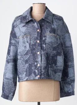 Veste Casual Eva Kayan Bleu