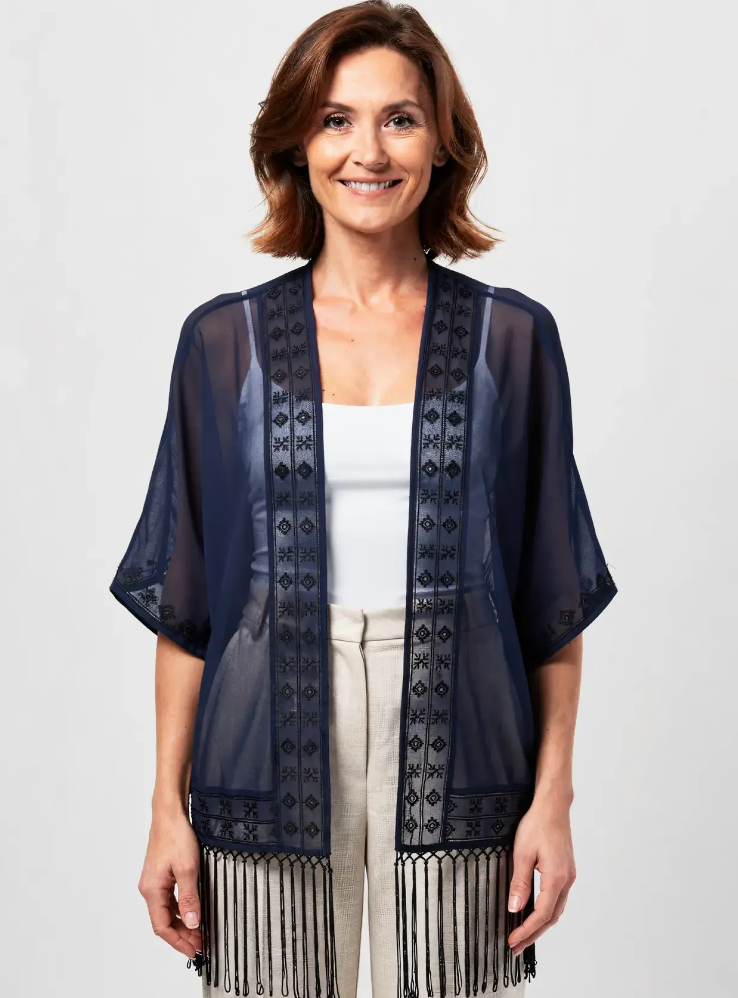Veste Casual Phildar Bleu