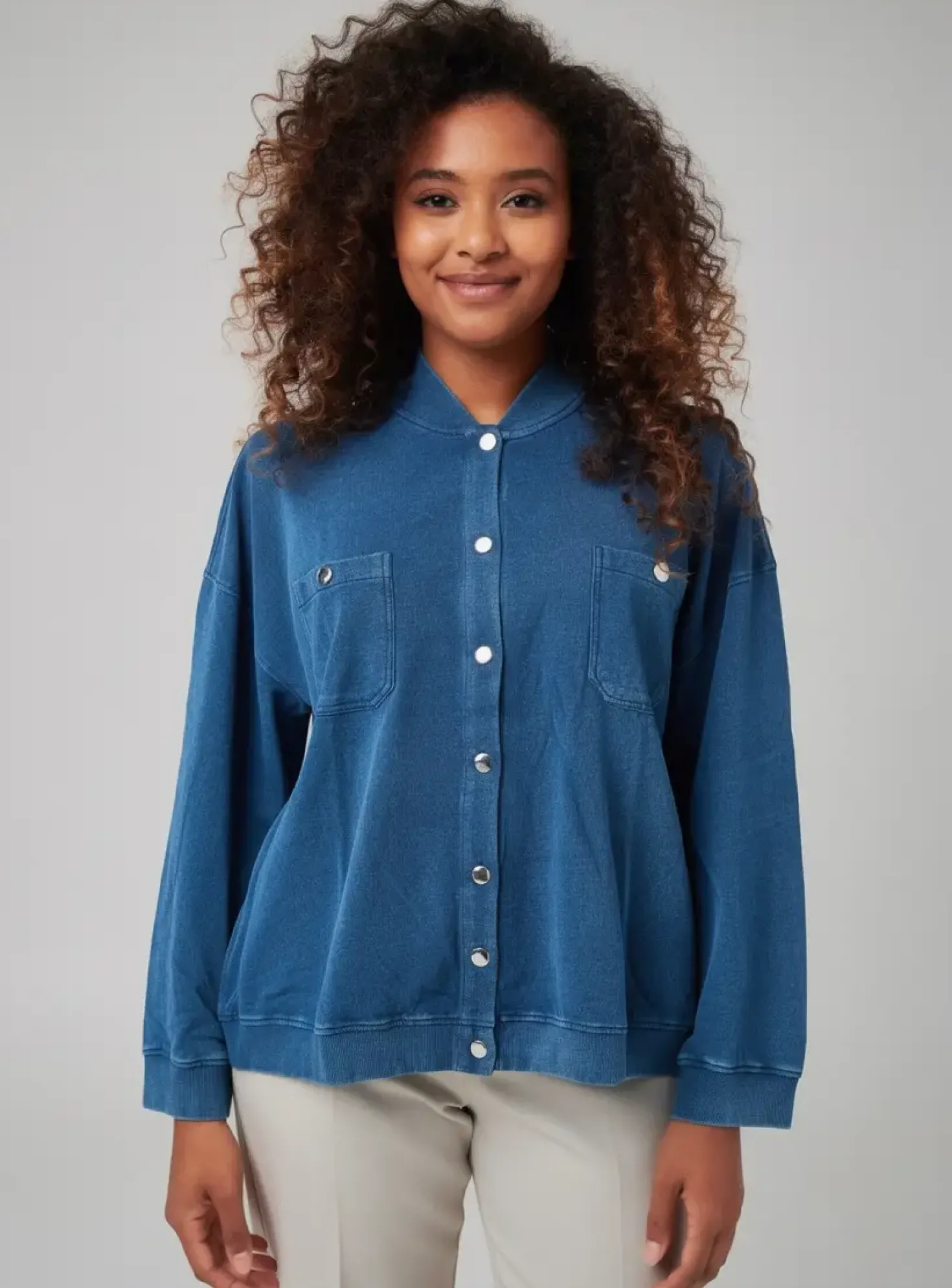 Veste Casual Sheego Bleu