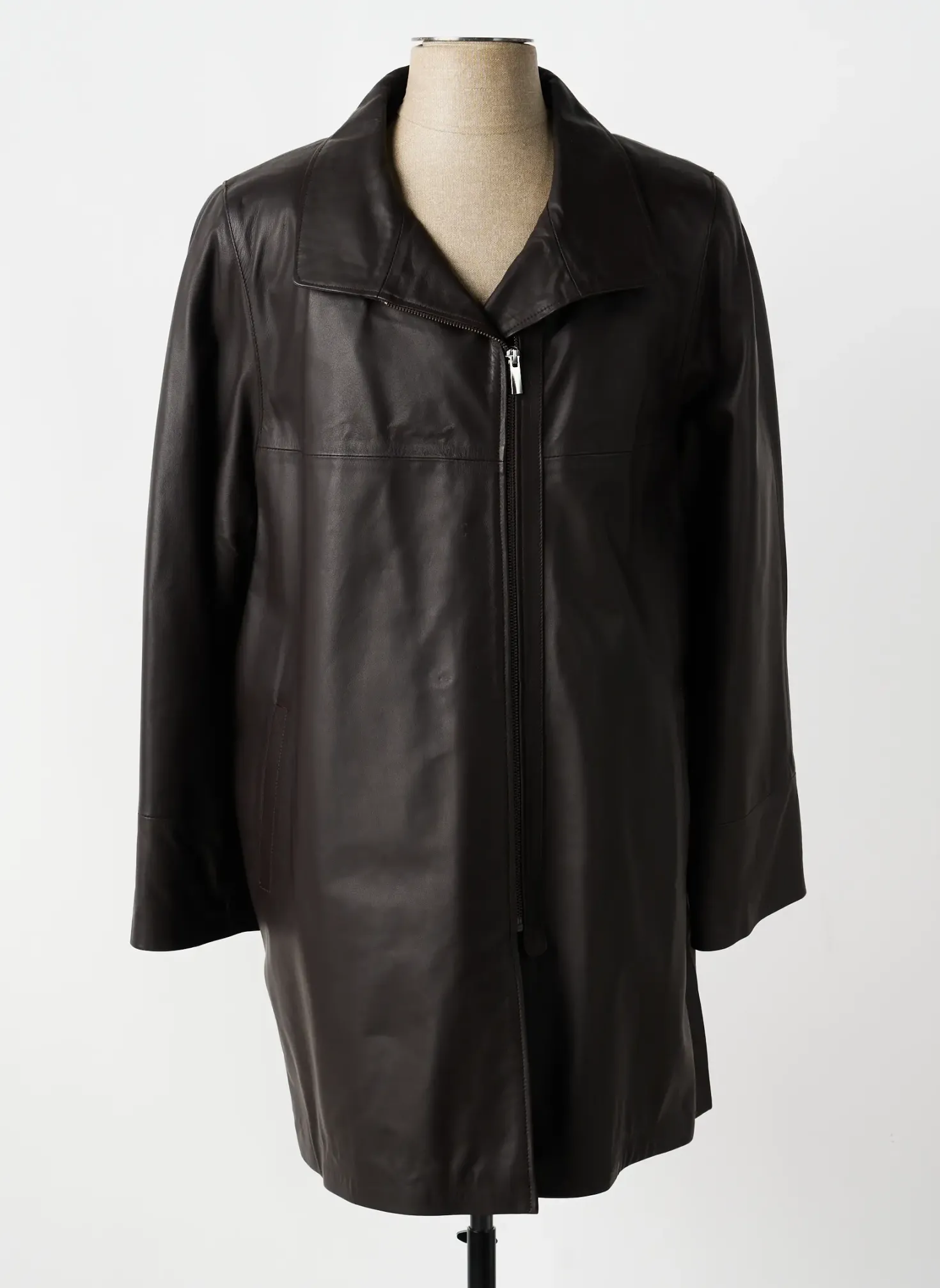 Veste En Cuir Partner's Marron