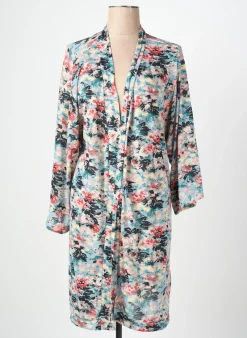 Veste Kimono Plume Bleu
