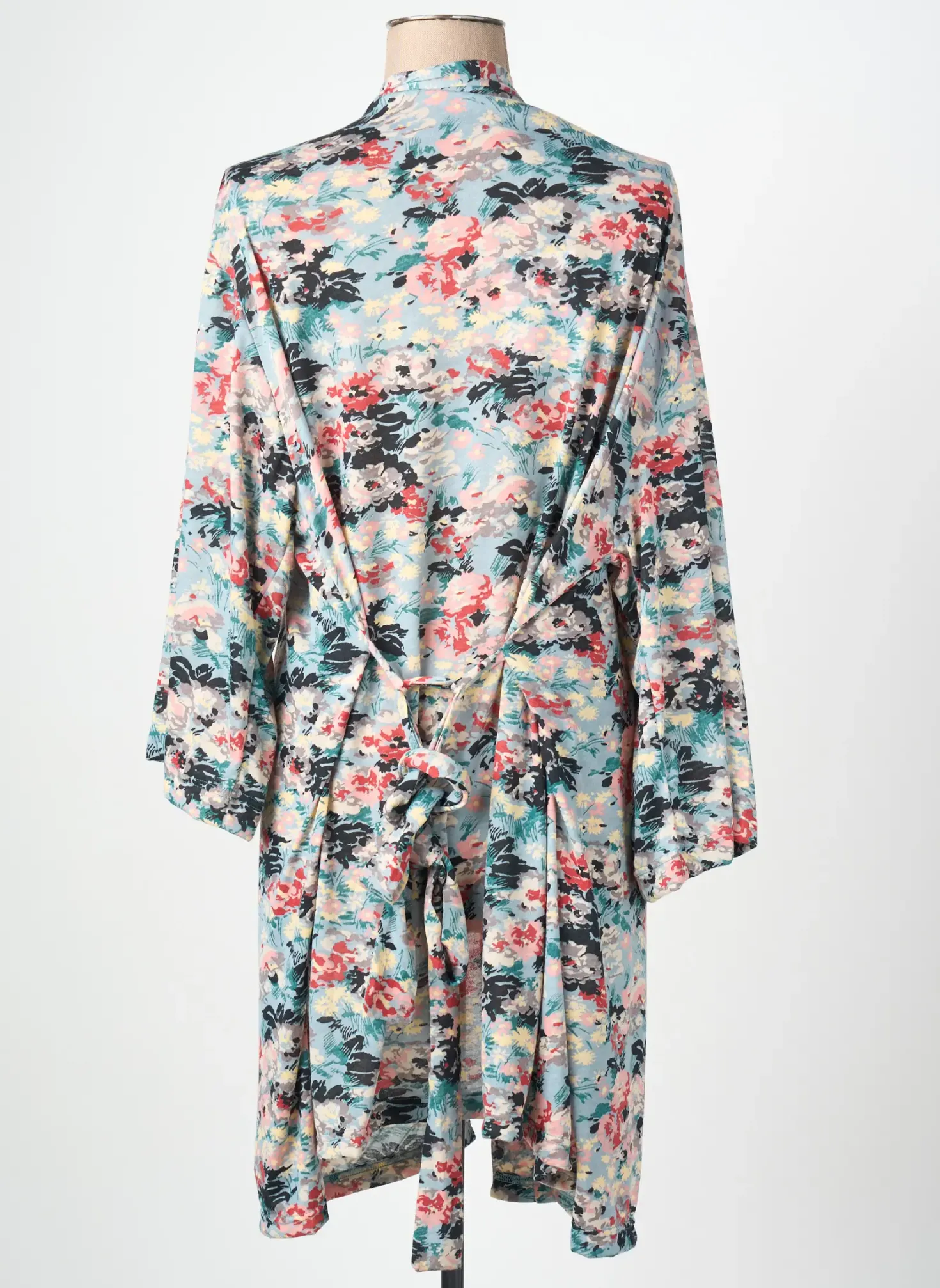 Veste Kimono Plume Bleu