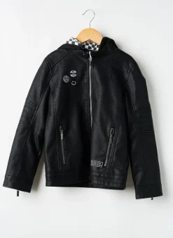 Veste Simili Cuir Losan Noir